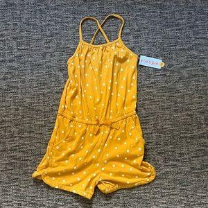 Cat & Jack Yellow Polka Dot Romper